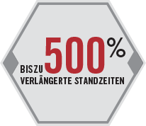 Bis zu 500 % verl&auml;ngerte Standzeiten